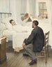 Bezoekdag in het ziekenhuis - Henri Jules Jean Geoffroy — weergave van het kunstwerk