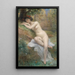 Nude woman in a forest landscape - Henri Adrien Tanoux — framed artwork on a wall