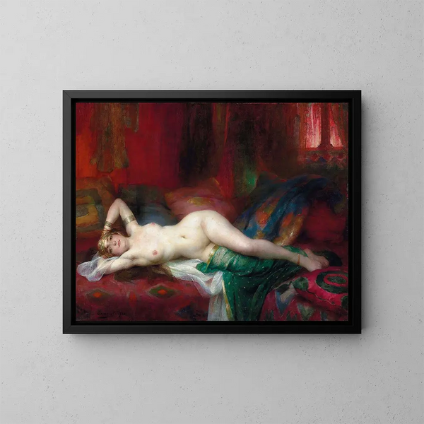 Odalisque - Henri Adrien Tanoux — ingelijst kunstwerk aan de muur