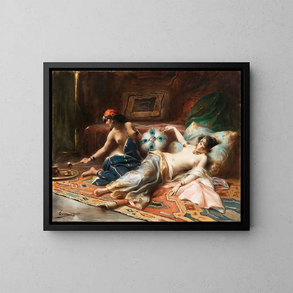 Odalisques - Henri Adrien Tanoux — ingelijst kunstwerk aan de muur