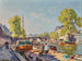 Parijs, uitzicht op de Pont Neuf - Henri Alphonse Barnoin — weergave van het kunstwerk