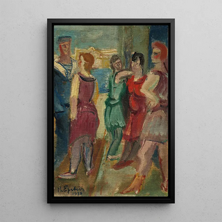Henri Epstein - Femmes et marins sur le port.webp