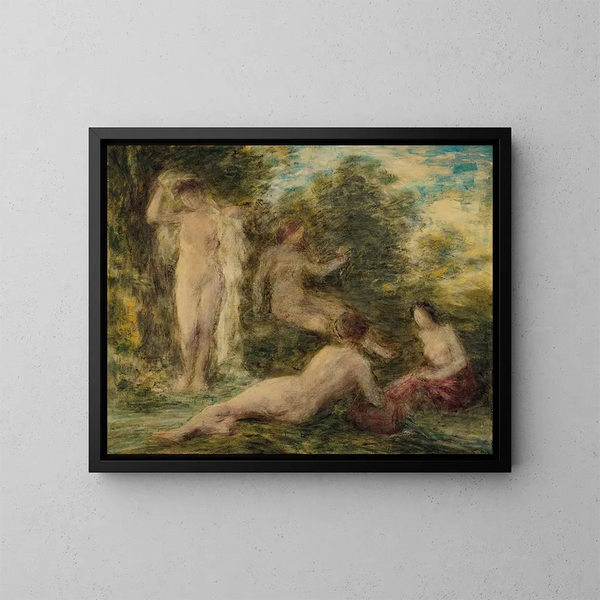 Badende vrouwen - Henri Fantin-Latour — ingelijst kunstwerk aan de muur