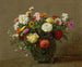 Bloemenmandje in de tuin - Henri Fantin-Latour — weergave van het kunstwerk