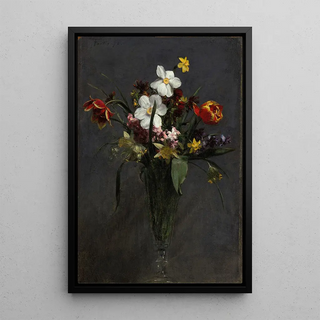 Henri FantinLatour - Fleurs de printemps Tulipes narcisses jacinthes jonquilles et girofles.webp