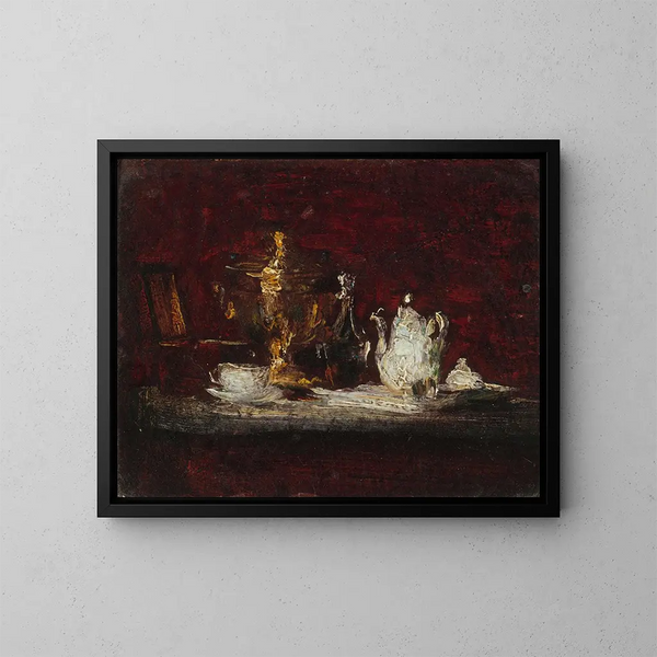Natuurstudie met samovar - Henri Fantin-Latour — ingelijst kunstwerk aan de muur