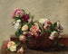 Mandje met rozen - Henri Fantin-Latour — weergave van het kunstwerk