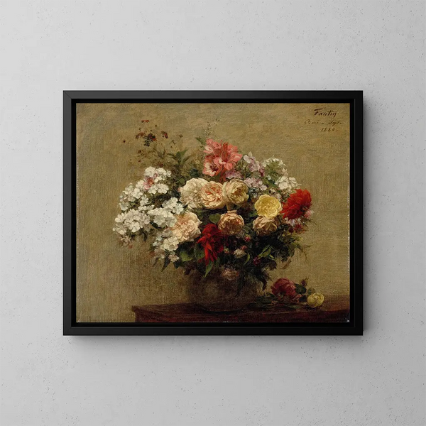 Zomerbloemen - Henri Fantin-Latour — ingelijst kunstwerk aan de muur