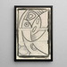 a relief drawing of an abstract female figure - Henri Gaudier-Brzeska — framed artwork on a wall
