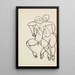 Studies for male and female figures - Henri Gaudier-Brzeska — framed artwork on a wall