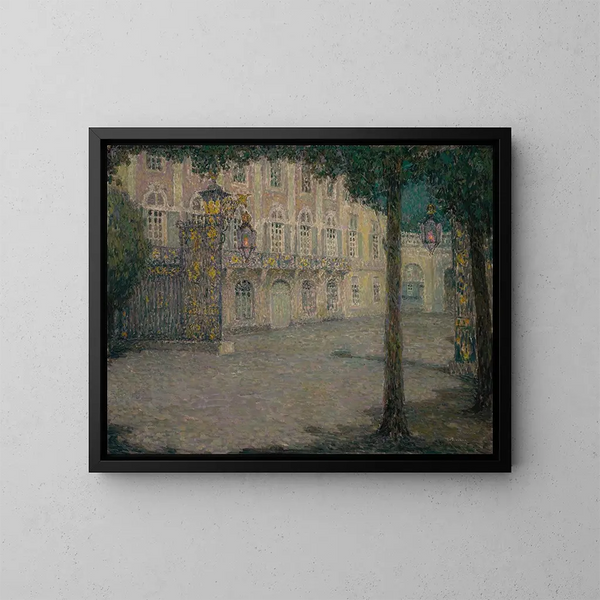 La Place de la Carrière au clair de lune - Henri Le Sidaner — ingelijst kunstwerk aan de muur