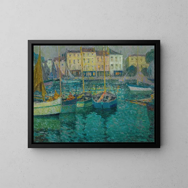 Les Barques à La Rochelle - Henri Le Sidaner — ingelijst kunstwerk aan de muur