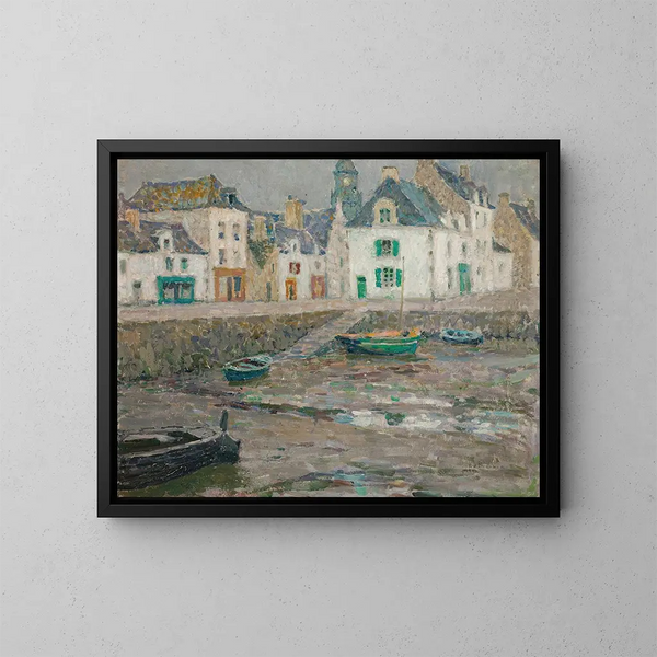 De huizen van de zeelieden, Le Croisic - Henri Le Sidaner — ingelijst kunstwerk aan de muur