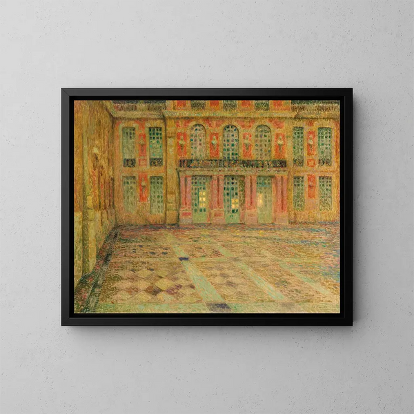 van het Hof van Eer van Versailles - Henri Le Sidaner — ingelijst kunstwerk aan de muur