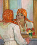 voor de spiegel - Henri Lebasque — weergave van het kunstwerk