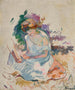 Vrouw in de tuin - Henri Lebasque — weergave van het kunstwerk