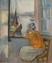 Jong meisje voor het open raam - Henri Lebasque — weergave van het kunstwerk