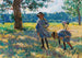 De bloemen plukken - Henri Lebasque — weergave van het kunstwerk