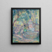 Saint - Tropez, twee jonge meisjes bij de fontein - Henri Lebasque — ingelijst kunstwerk aan de muur
