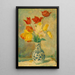 Tulpen in een vaas van Delfts aardewerk - Henri Lebasque — ingelijst kunstwerk aan de muur