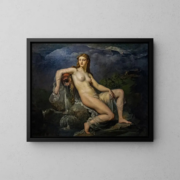 La Source ou l'Eau - Henri Lehmann — ingelijst kunstwerk aan de muur