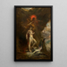 Oedipus Conquers the Sphinx - Henri Léopold Lévy — framed artwork on a wall