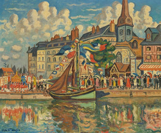 Henri Linard de SaintDlis - Boat In Harbor.webp