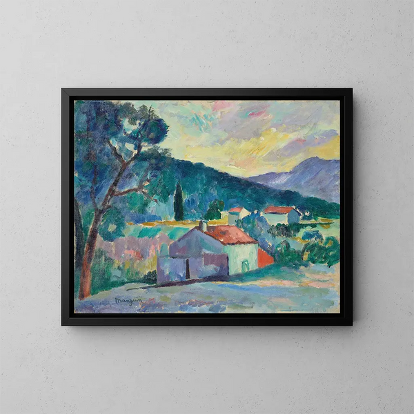 Le Mas de Saint-Tropez - Henri Manguin — ingelijst kunstwerk aan de muur