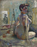 van een nieuw schilderij in de atelier, La Croupe, Rue Boursault - Henri Manguin — weergave van het kunstwerk