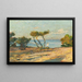 Zeezicht met dennenbomen - Henri Martin — ingelijst kunstwerk aan de muur