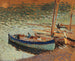 Bloemenboeket van korenbloemen en boten in de haven - Henri Martin — weergave van het kunstwerk