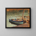 Bloemenboeket van korenbloemen en boten in de haven - Henri Martin — ingelijst kunstwerk aan de muur