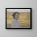 van een jonge meisje met een lauwerkrans - Henri Martin — ingelijst kunstwerk aan de muur
