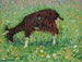 Geit in een bloemenveld - Henri Martin — weergave van het kunstwerk