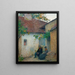 Koppel in gesprek voor de boerderij - Henri Martin — ingelijst kunstwerk aan de muur