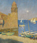 La Tour de Collioure maanlicht - Henri Martin — weergave van het kunstwerk