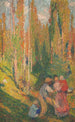 L zomer scène op het platteland - Henri Martin — weergave van het kunstwerk