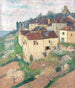 Huizen in Saint - Cirq - Lapopie - Henri Martin — weergave van het kunstwerk