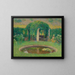 Klein schilderij van het kleine bassin bij de zuid-tuin van Marquayrol, de tuin van de kunstenaar - Henri Martin — ingelijst kunstwerk aan de muur