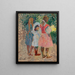 Drie kleine meisjes in de tuin op een zomermorgen - Henri Martin — ingelijst kunstwerk aan de muur