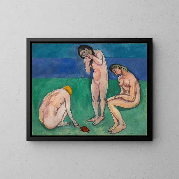 Baders met een schildpad - Henri Matisse — ingelijst kunstwerk aan de muur