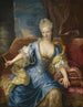 Portret van een zittende dame op een bank - Henri Millot — weergave van het kunstwerk