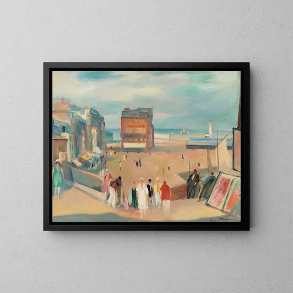 Le Tréport - Henri Ottmann — ingelijst kunstwerk aan de muur