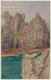 Les tas de pois Camaret - Henri Rivière — weergave van het kunstwerk