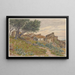 Oude huizen in Bormes - Henri Rivière — ingelijst kunstwerk aan de muur