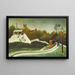 Houtzagerij en rand van Parijs - Henri Rousseau — ingelijst kunstwerk aan de muur
