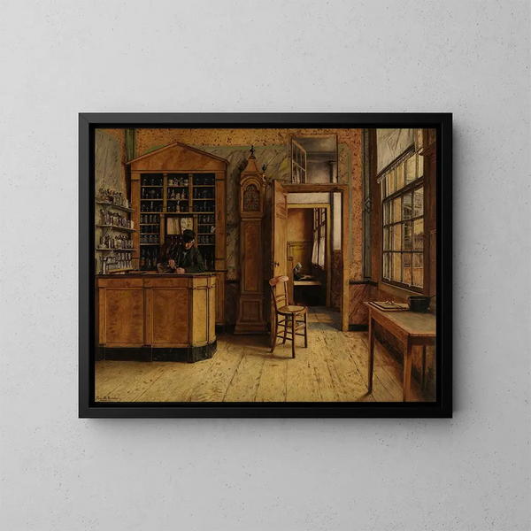 van Het oude herberg Het Loodshuis in Antwerpen - Henri de Braekeleer — ingelijst kunstwerk aan de muur