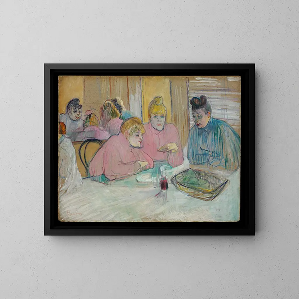 van de dames in de eetkamer - Henri de Toulouse-Lautrec — ingelijst kunstwerk aan de muur