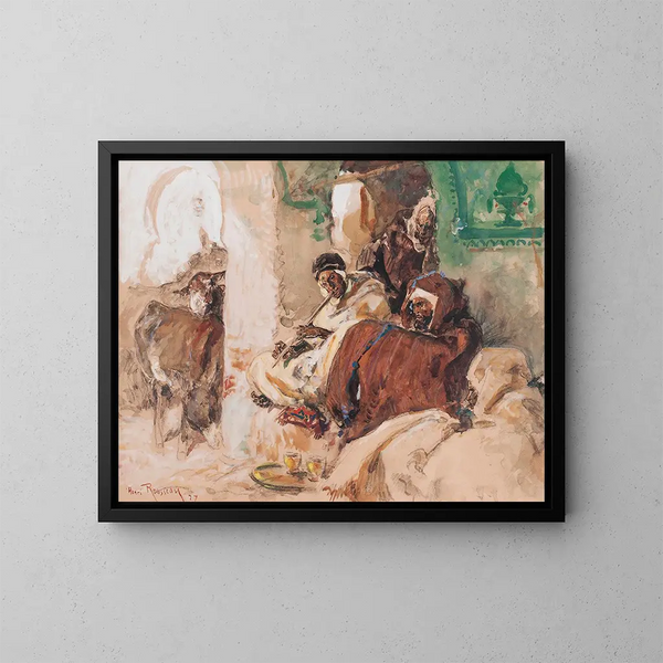 Rokers in rust - Henri Émilien Rousseau — ingelijst kunstwerk aan de muur