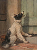 Wachten - Henriette Ronner-Knip — weergave van het kunstwerk